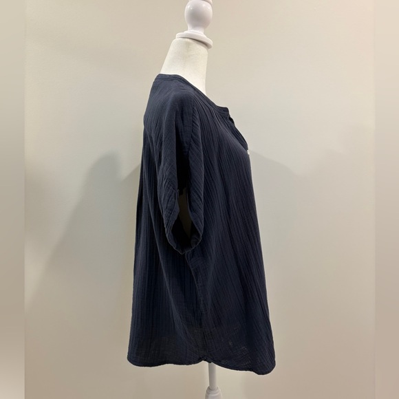 Quince 100% Organic Cotton Gauze Roll Sleeve Shirt L - Picture 6 of 12